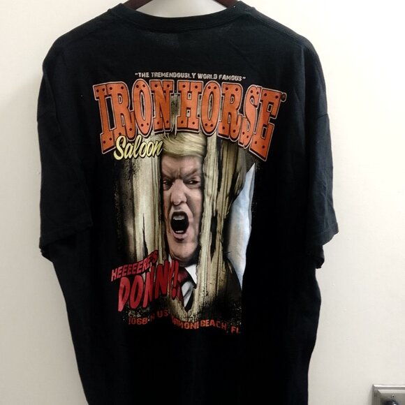 "Gildan Heavy Cotton", Iron Horse Saloon, Here's Donny Short Sleeved Men's Tee - Picture 4 of 5